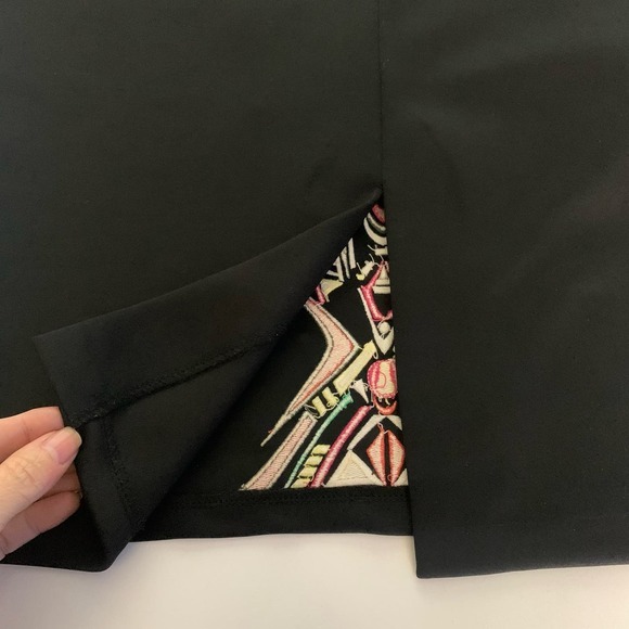 BISOU BISOU Black Beaded Geometric Print Pencil Skirt - Picture 9 of 13